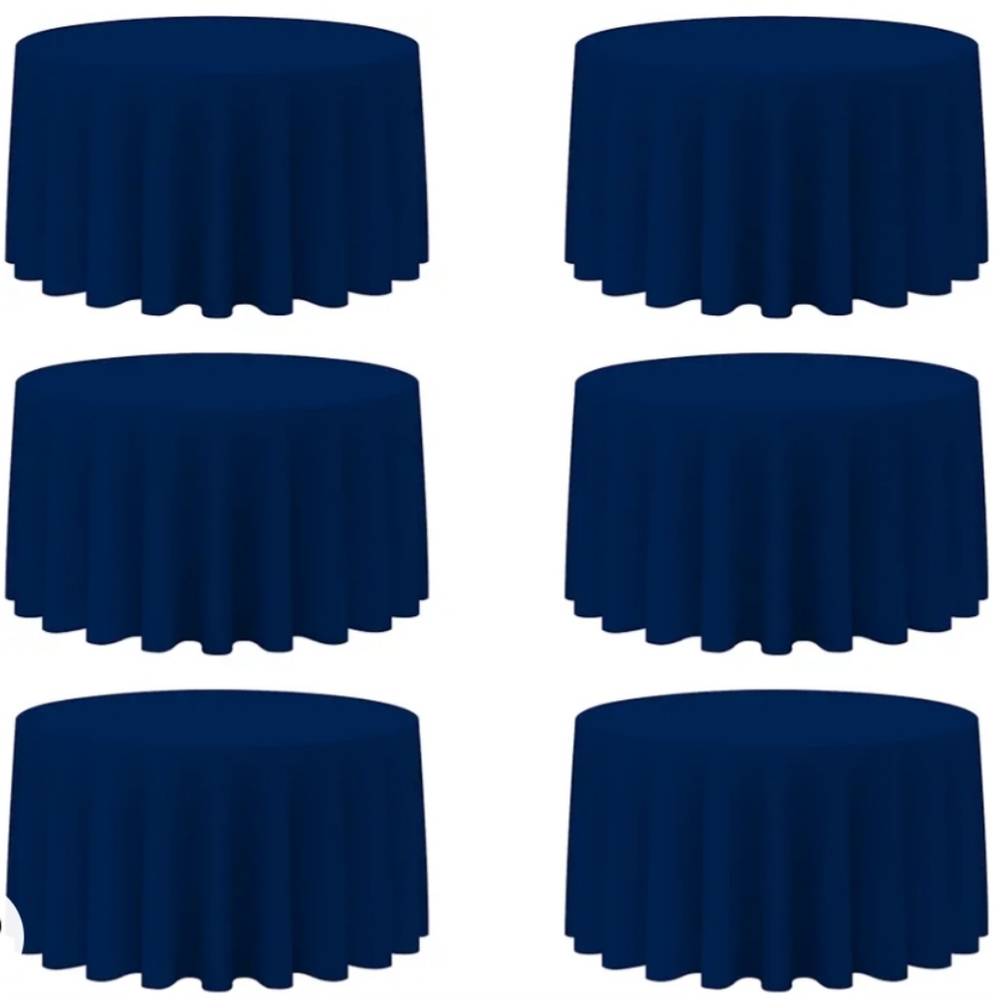 Round Tablecloth 120 Inch-Navy Blue Polyester Wedding Party restaurant